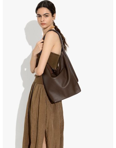 팔포이즈 레더 미니멀 대용량 숄더백 249417 BROWN