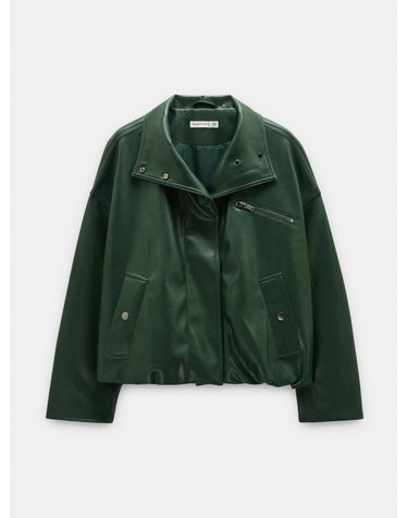 팔포이즈 가죽 효과 바이커 자켓 249978 GREEN