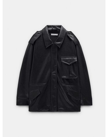 팔포이즈 오버핏 바이커 집업 자켓 250895 BLACK