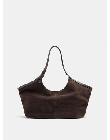 팔포이즈 스웨이드 레더 대용량 쇼퍼백 250684 BROWN