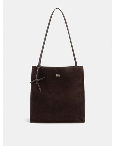 팔포이즈 스웨이드 레더 스퀘어 쇼퍼백 250693 BROWN