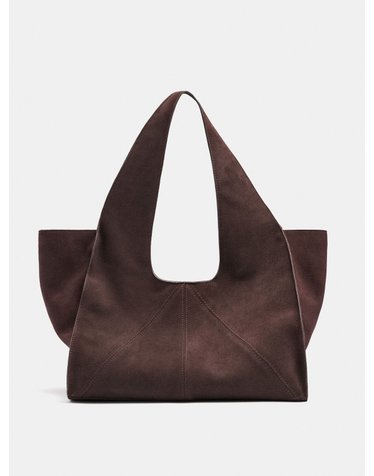 팔포이즈 스웨이드 스티칭 쇼퍼백 253283 BROWN