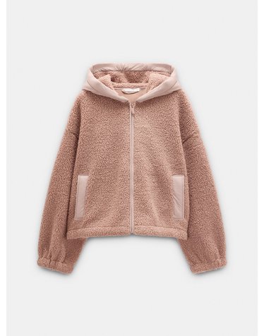 팔포이즈 오버핏 퍼 후드 집업 자켓 251116 PINK