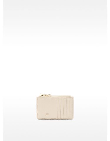 팔포이즈 텍스처 지퍼 카드 지갑 224825 BEIGE