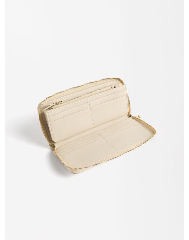팔포이즈 팔포이즈 동전 포켓 지퍼 장지갑 223675 BEIGE 베이지 착용컷