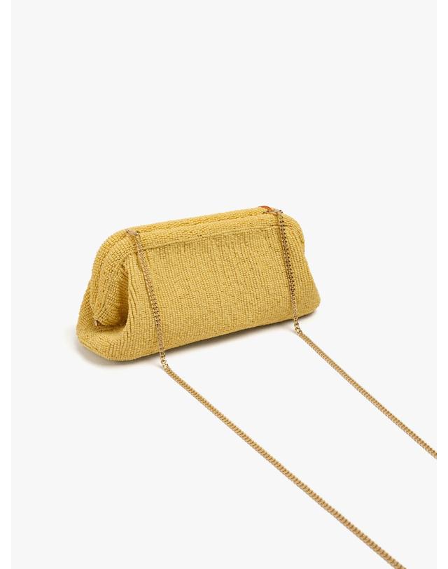 팔포이즈 팔포이즈 비즈 펜던트 파티 클러치백 249612 YELLOW 노랑 착용컷