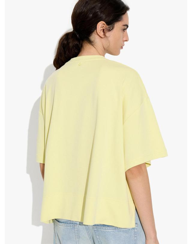 팔포이즈 팔포이즈 오버사이즈 코튼 포켓 반팔 티셔츠 249267 YELLOW 노랑 착용컷