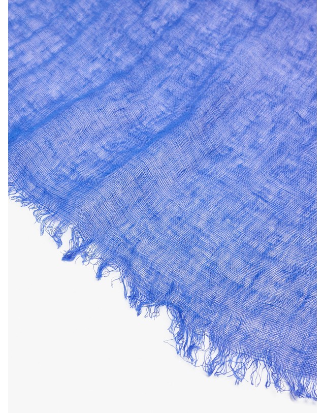 팔포이즈 팔포이즈 100% 린넨 프레이드 스카프 245485 BLUE 블루 착용컷