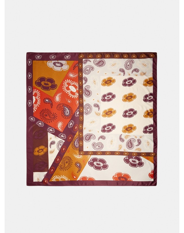 팔포이즈 팔포이즈 플로럴 페이즐리 새틴 스카프 251972 MULTICOLOR 멀티컬러 착용컷