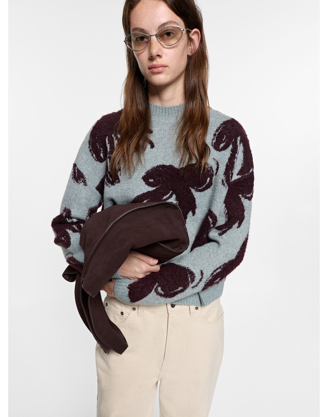 팔포이즈 팔포이즈 리본 패턴 자카드 니트 스웨터 251787 MULTICOLOR 멀티컬러 착용컷