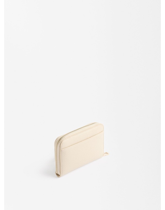 팔포이즈 팔포이즈 텍스처 지퍼 미니 지갑 224826 BEIGE 베이지 착용컷