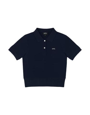 [해외직구] 아페쎄 자수 스몰 로고 폴로 티셔츠 다크 네이비 COGWZ-F26522-IAK