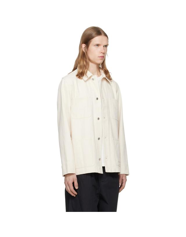 아페세 아페쎄 [해외직구] 아페쎄 청자켓 오프 화이트 페렉 데님 재킷 262252M177004 착용컷