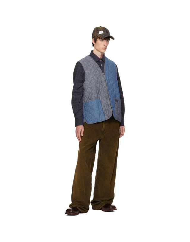 아페세 아페쎄 [해외직구] 아페쎄 베스트 블루 Barbour 집업 퀼팅 라이너 베스트 262252M185000 착용컷