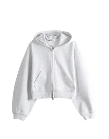 [해외직구] 알렉산더왕 크롭 후드 집업 1CC3262768
