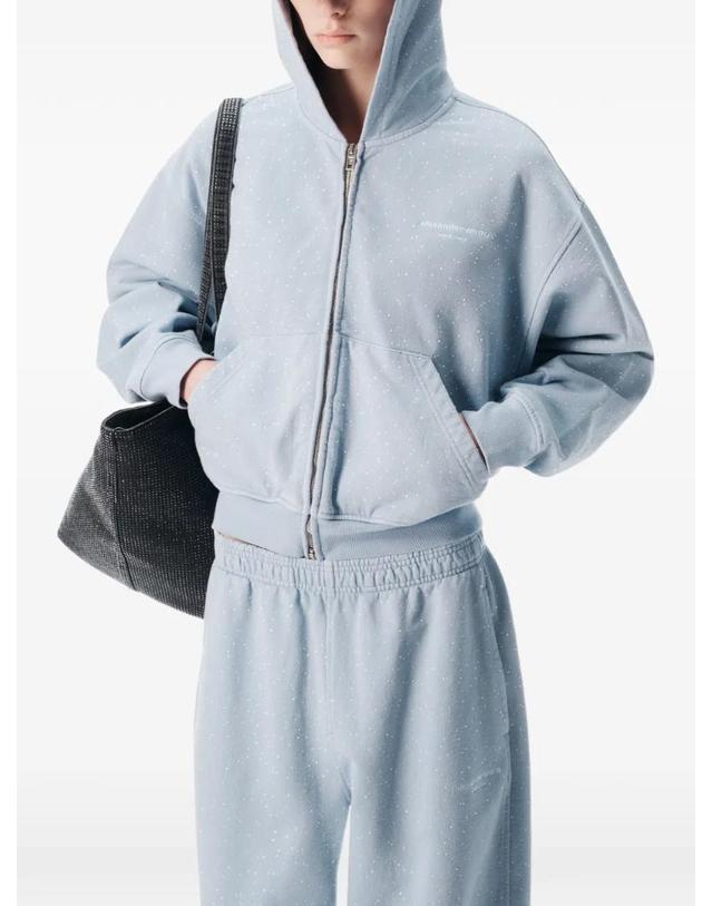 알렉산더 왕 [해외직구] 알렉산더왕 크리스털 장식 후드 집업 1CC3262768 착용컷