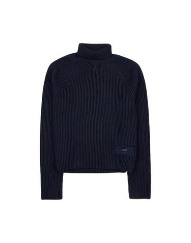 [해외직구] 아미 라벨 스웨터 나이트 블루 FKS424-KN0031-430
