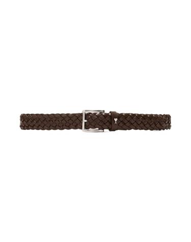 [해외직구] 아미 스몰 하트 로고 30mm 벨트 초콜릿 화이트 UBL214-AL0223-2221