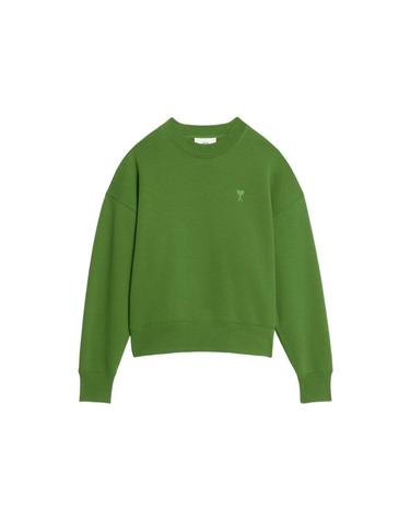 [해외직구] 아미 톤온톤 하트 로고 스웨트셔츠 에버그린 USW012-740-311