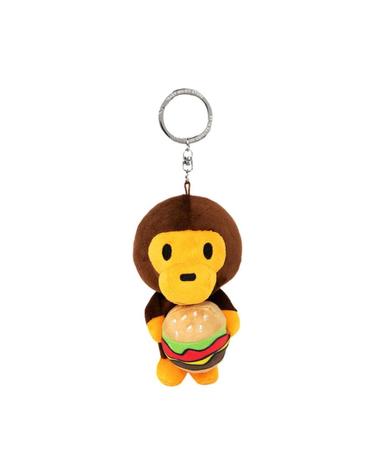 [해외직구] 베이프 베이비 마일로 햄버거 플러시 인형 키체인 12cm 브라운 799051