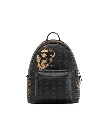[해외직구] BAPE x MCM 비세토스 스타크 백팩 스몰 미디움 블랙 MMKESVE05BK001