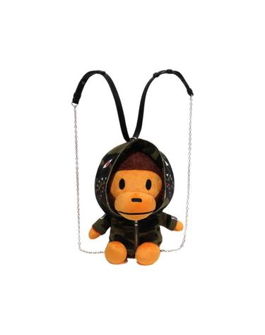 [해외직구] 베이프 퍼스트 카모 베이비 마일로 플러시 인형 백팩 그린 2L80-289-006
