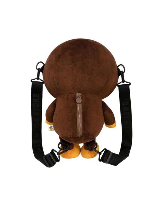 베이프 [해외직구] 베이프 베이비 마일로 플러시 돌 백팩 브라운 512994 착용컷