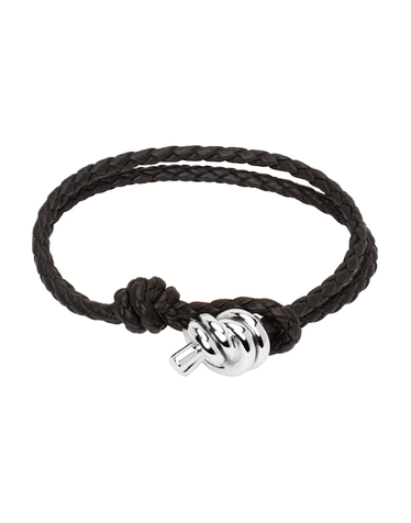 [해외직구] Bottega Veneta 팔찌 브라운 가죽 브레이슬릿 251798M142002