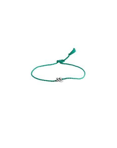 [해외직구] 보테가 베네타 프렌드쉽 실크 브레이슬릿 실버 플래시 그린 815941V58O13147
