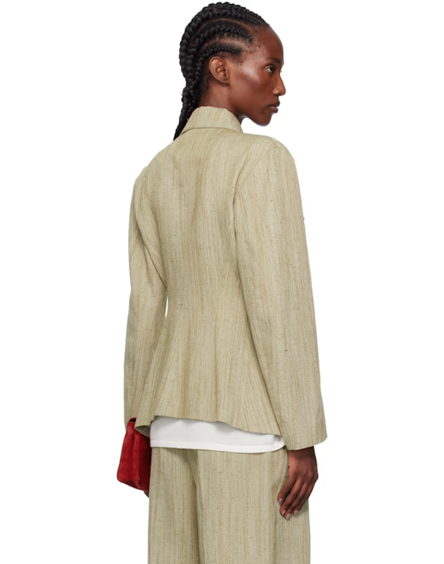 보테가 베네타 보테가베네타 [해외직구] Bottega Veneta 재킷 카키 비스코스 실크 셔츠 재킷 252798F063000 착용컷