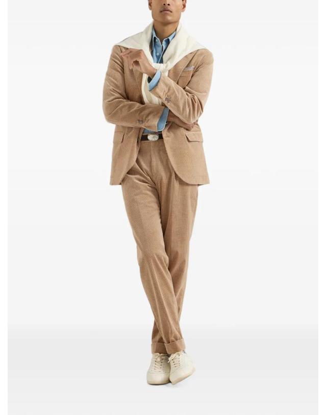 브루넬로쿠치넬리 [해외직구] 브루넬로 쿠치넬리 컴포트 코튼 앤 캐시미어 코듀로이 라지 피크드 라펠 앤 메탈 버튼 디컨스트럭티드 블레이저 MY4997BFD2C2050 착용컷