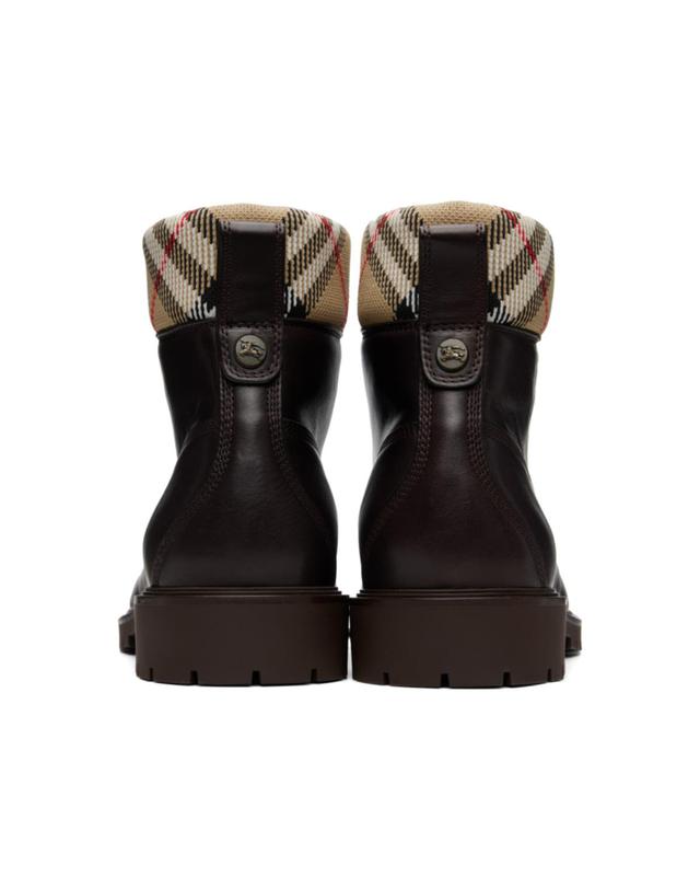 버버리 [해외직구] 버버리 부츠 브라운 가죽 더럼 부츠 262376M222000 착용컷