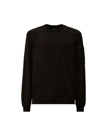 [해외직구] C P  컴퍼니 코튼 씨 아일랜드 크루넥 렌즈 니트 블랙   26SS 20CMKN183A110560A999