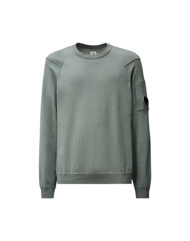 [해외직구] C P  컴퍼니 씨 아일랜드 크루넥 렌즈 니트 스토미 웨더 블루   25SS 18CMKN026A004037A872
