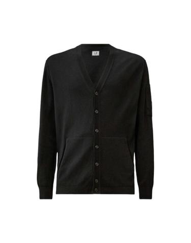[해외직구] C P  컴퍼니 씨 아일랜드 크루넥 렌즈 가디건 블랙   25SS 18CMKN076A004037A999