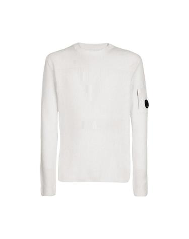 [해외직구] C P  컴퍼니 씨 아일랜드 립드 니트 거즈 화이트   23SS 14CMKN238A004037A103
