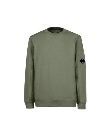 [해외직구] C P  컴퍼니 다이애그널 레이즈드 플리스 스웨트셔츠 타임 그린   22FW 13CMSS022A005086W669