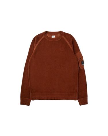 [해외직구] C P  컴퍼니 렌즈 와펜 플리스 스웨트셔츠 브릭   20SS 09CMSS263A005863G368