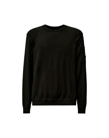 [해외직구] C P  컴퍼니 씨 아일랜드 크루넥 렌즈 니트 블랙   25SS 18CMKN026A004037A999