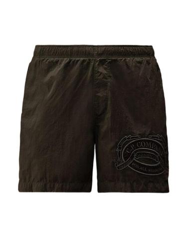 [해외직구] C P  컴퍼니 에코크롬 R 그래픽 자수 스윔 쇼츠 블랙   26SS 20CMBW262A006369G999