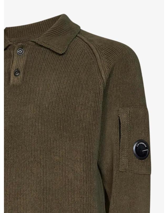씨피 컴퍼니 씨피컴퍼니 [해외직구] CP컴퍼니 렌즈 디테일 골지 니트 스웨터 21CMKN198A005558G683 착용컷