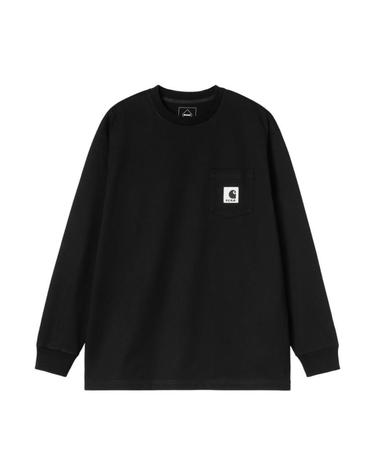 [해외직구] 칼하트 WIP x FC 레알 브리스톨 포켓 롱슬리브 티셔츠 블랙 A261051-89-XX