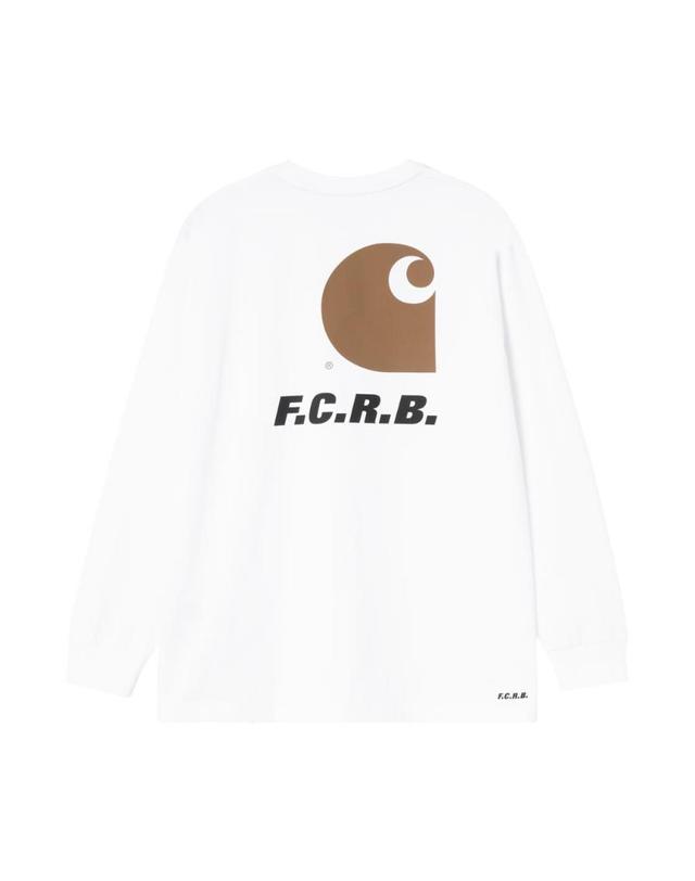 칼하트 윕 칼하트 더블유아이피 [해외직구] 칼하트 WIP x FC 레알 브리스톨 포켓 롱슬리브 티셔츠 화이트 A261051-02-XX 착용컷
