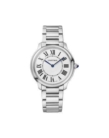 [해외직구] 까르띠에 롱드 머스트 드 워치 36mm 쿼츠 스틸 WSRN0034