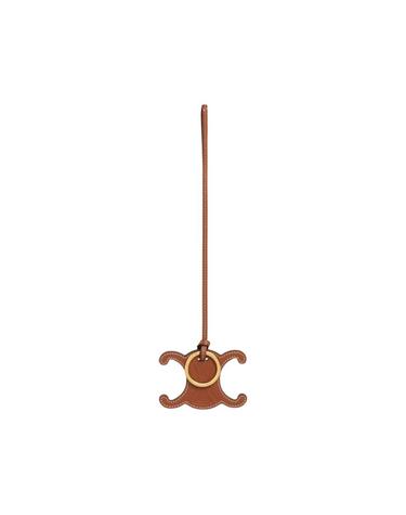 [해외직구] 셀린느 스무스 카프스킨 골드 피니싱 트리옹프 키링 참 탄 49I473DSD-04LU