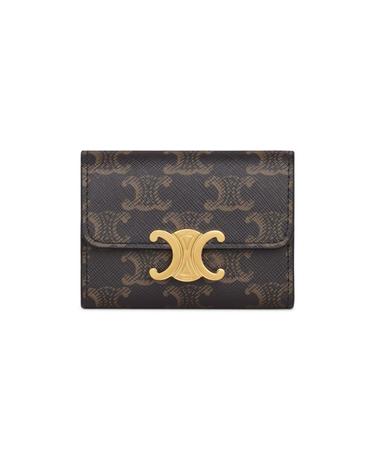 [해외직구] 셀린느 Compact wallet Triomphe in Triomphe canvas CELT8V38BEIZZZZZ00