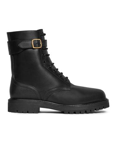 [해외직구] 셀린느 Lace up in calfskin mid boots CELNQ232BCK542AA00