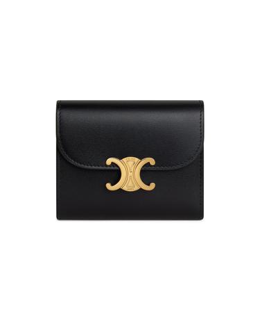 [해외직구] 셀린느 Triomphe small flap in shiny calfskin wallet CELV6452BCKLLLLL00