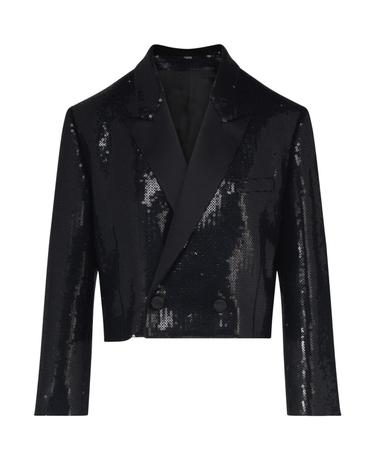 [해외직구] 셀린느 Tux military jacket in sequin sable CEL2EZGJBCK7E11A00