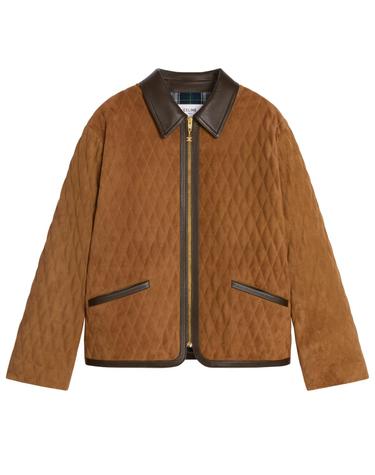 [해외직구] 셀린느 Quilted jacket in suede CELECDS3BRW7AAA100